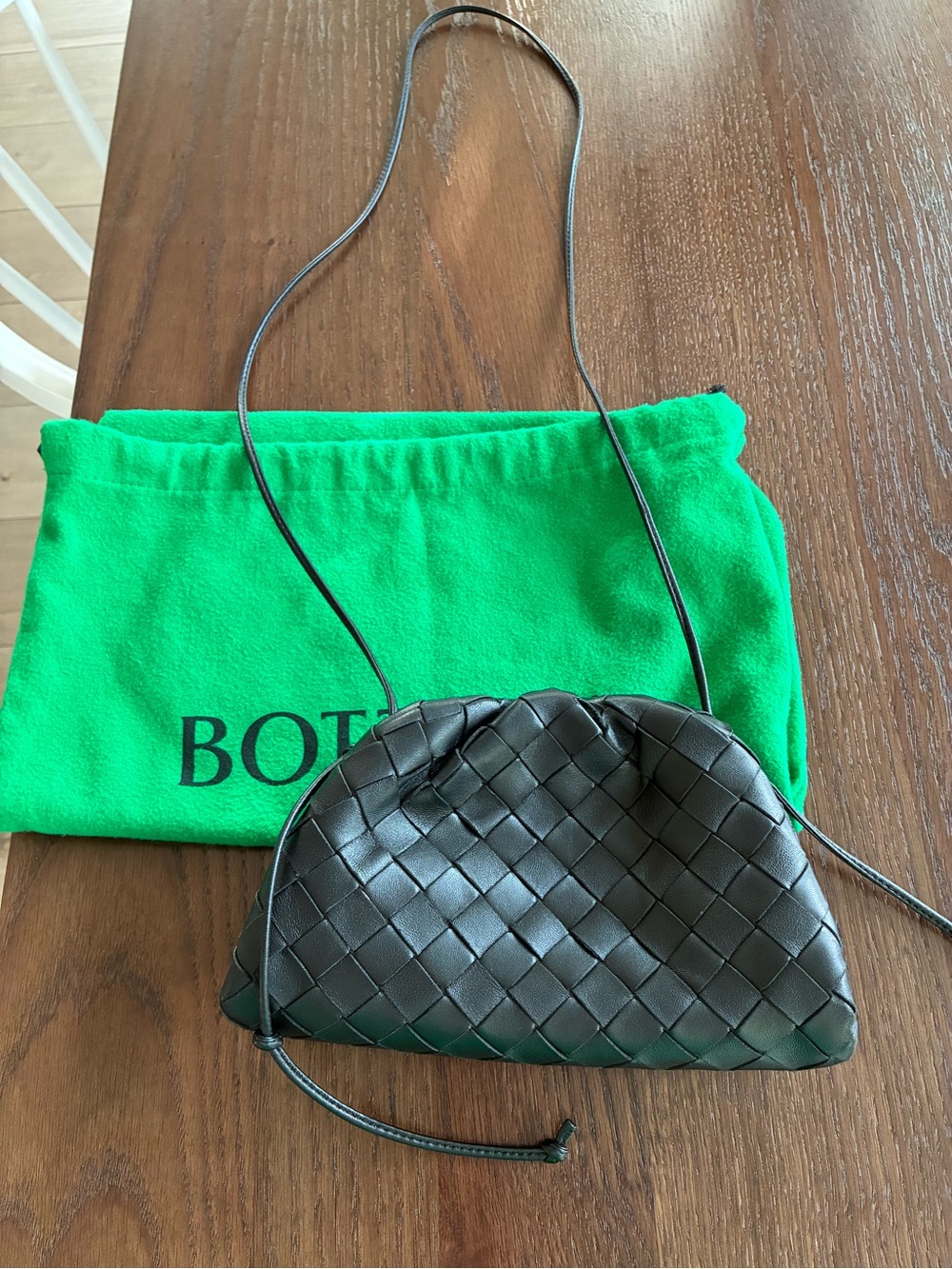 Bottega Veneta Black mini Intrecciato Leather Crossbody Bag